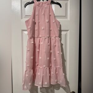 GB Girls Pink Tiered Ruffled Sundress